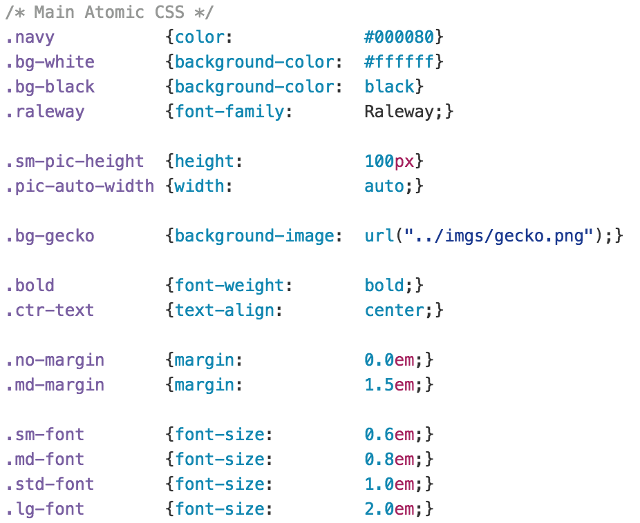 atomic css